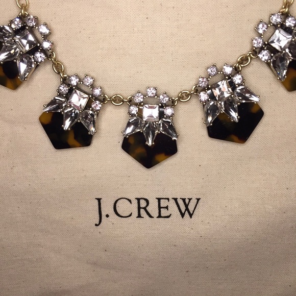 ✨HP✨ J. Crew tortoiseshell & crystal necklace - Picture 3 of 8